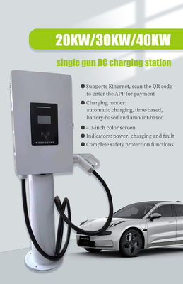 Station de charge en courant continu à connecteur unique de 20 kW pour véhicule électrique à tension d'entrée de 200-220V