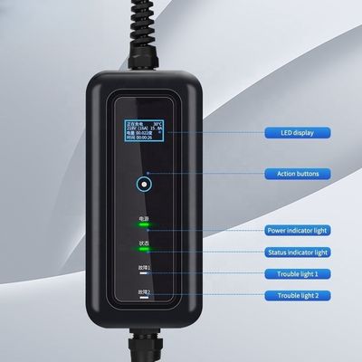 Accueil Type 2 32A 7KW Station de recharge de véhicule électrique portable avec câble de 5 m et sortie 3,5KW