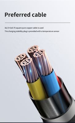 8-32A Chargeur réglable pour véhicules électriques GBT Type1 Type2 3,5 kW 7 kW 11 kW 22 kW pour la portabilité des véhicules électriques