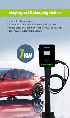 Commercial portable Wallbox EV chargeur avec 5m câble de charge et 7kW puissance de sortie